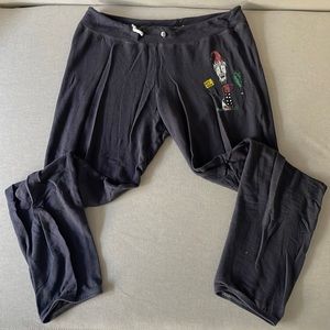 Rare Chrome Hearts - Woman’s Medium Sweatpants Gray with Santa print.